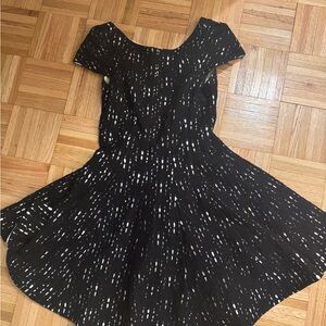 Tibi Black and White Patterned Dress